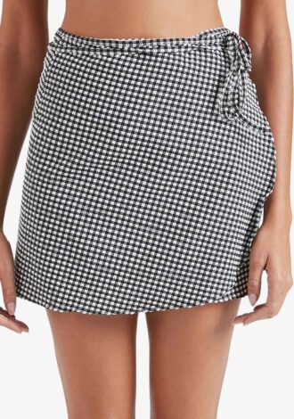 Gingham Seersucker Short Sarong