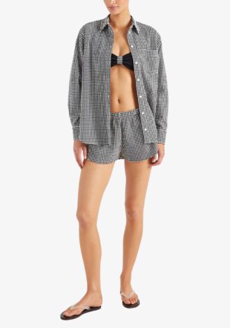 Gingham Seersucker Shirt