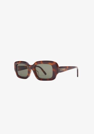 Rectangular Slim Sunglasses Havana