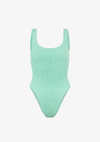 Square Neck Swim Metallic Mint