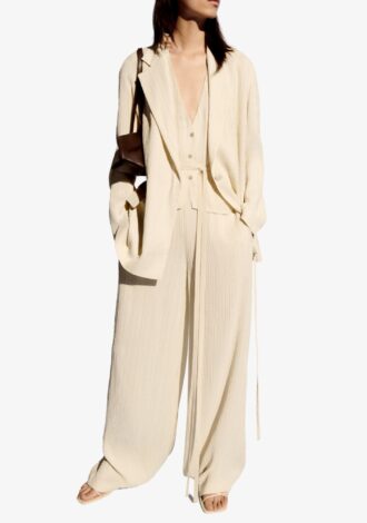 Mawn Pleat Jacquard Trousers