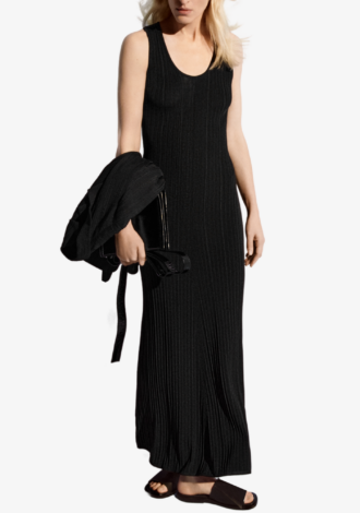 Viscose Rib Dress Black