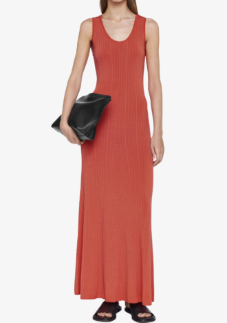 Viscose Rib Dress Sundown