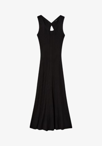 Viscose Rib Dress Black