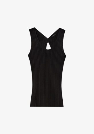 Viscose Rib Top Black