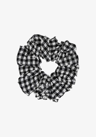 Scrunchie Black Gingham