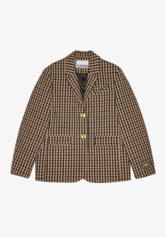 Check Wool Blazer