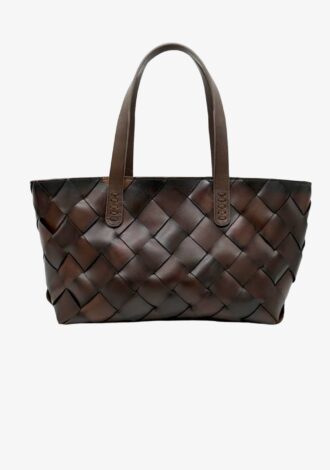 Crossover Tote Bag Dark Brown