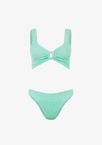 Julia Bikini With Pearly Hoop Metallic Mint