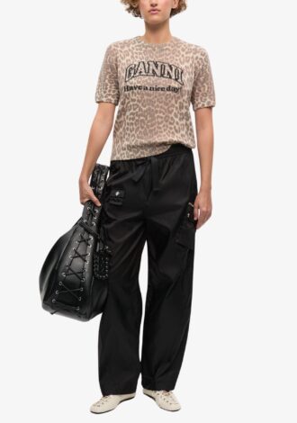 Leopard Wool Mix T-shirt