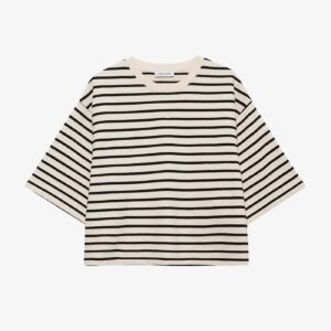 Myers Cropped Striped Tee - XS