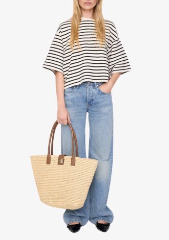 Myers Cropped Striped Tee