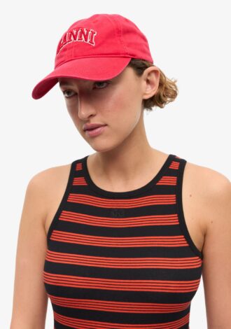 Fiery Red Canvas Cap
