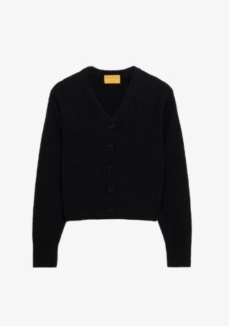 Boucle Collegiate Cardigan Black