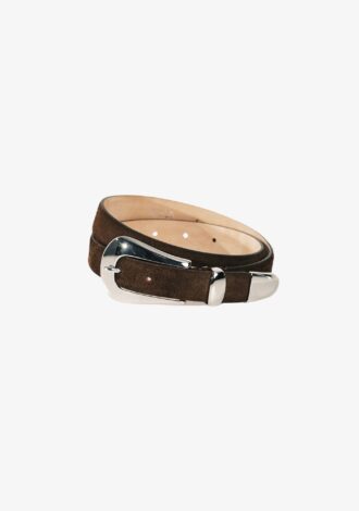 Colette Suede Chocolate & Silver