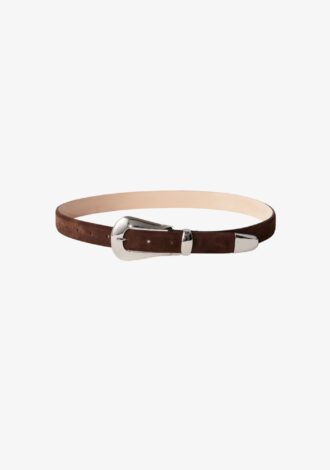 Colette Suede Chocolate & Silver – L