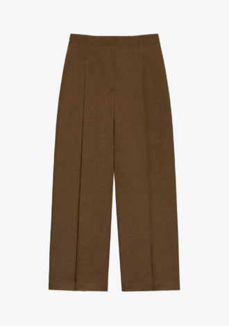 Deep Pleat Trousers In City Twill