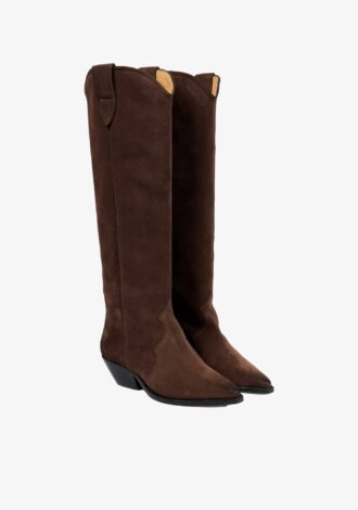 Denvee Suede Boots Chocolate