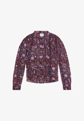 Noeline Print Blouse Plum
