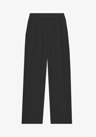 Relaxed Pull-On Trousers In Satin Crepe