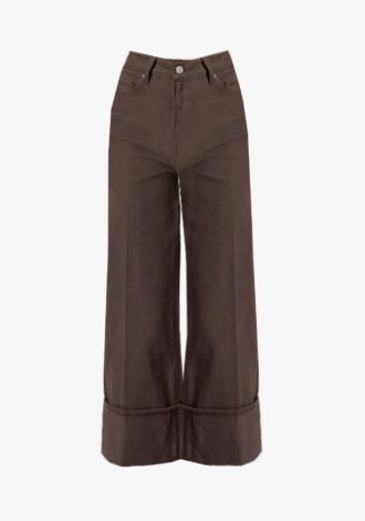 Sasha Ankle Wide Leg Jean In Rich Chocolate