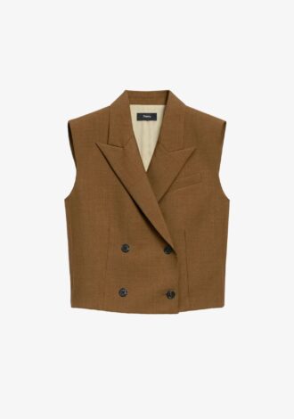 Double-Breasted Vest In City Twill