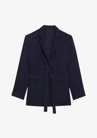 Tie Waist Blazer Nocturne Navy