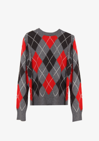 Argyle Slouch Crewneck Jumper
