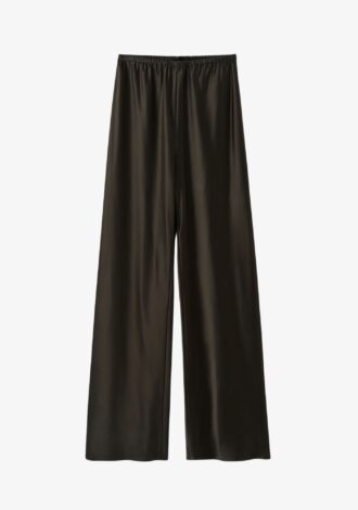 Bias Satin Pants Chocolate