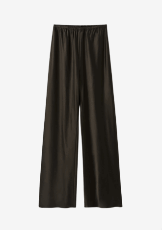Bias Satin Pants Chocolate – L