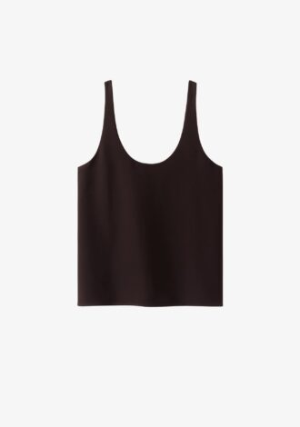 Romy Crepe Top Chocolate