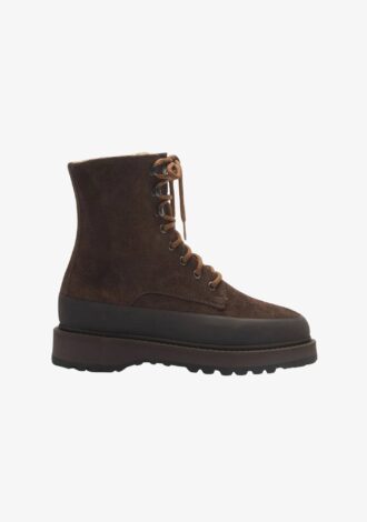 Dolomite Suede Shearling Boot – 38