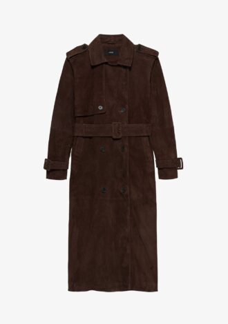 Benedict Suede Trench Coat