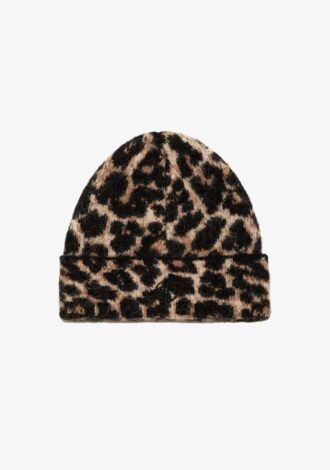 Elia Beanie Brown Leopard