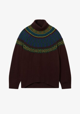 Fairisle Roll Collar Jumper
