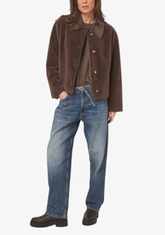 Cropped Faux Fur Jacket