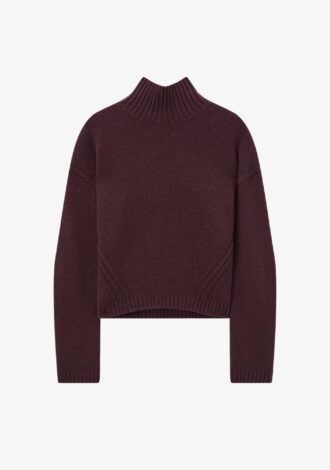 High Neck Cashmere Jumper Maraschino