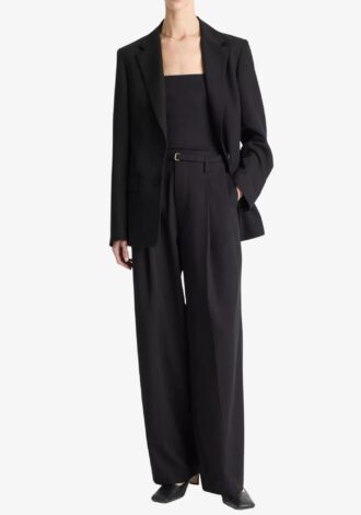 High-Waist Pleated Trouser