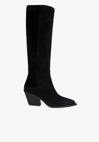 Lillian Suede Long Boot Black