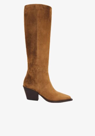 Lillian Suede Long Boot Chestnut