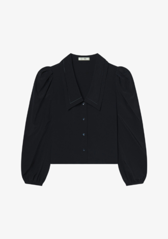 The Long Sleeve Sailor Blouse in Navy