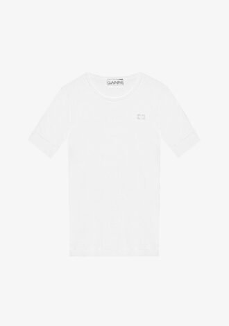Soft Cotton Rib T-Shirt White