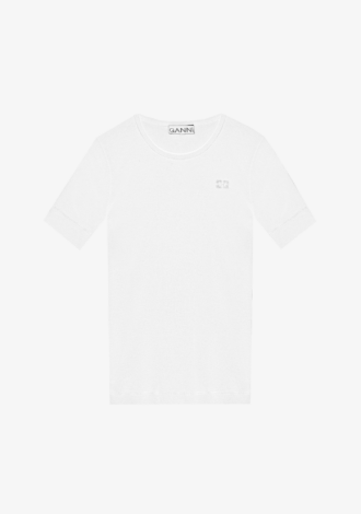Soft Cotton Rib T-Shirt White