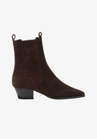 Agata Suede Pointed Boot Moka
