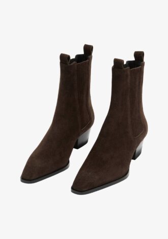 Agata Suede Pointed Boot Moka