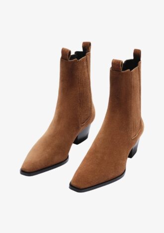 Agata Suede Pointed Boot Tobacco