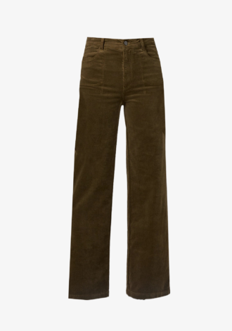 Anessa 31 Wide Leg Pant In Dark Brushed Olive