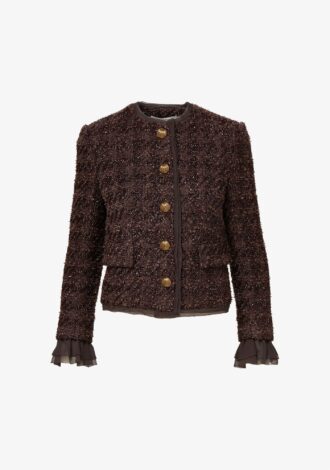 Audrina Metallic Tweed Jacket