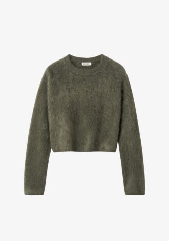 Brushed Crew Neck Sweater Olive