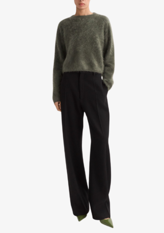 Brushed Crew Neck Sweater Olive